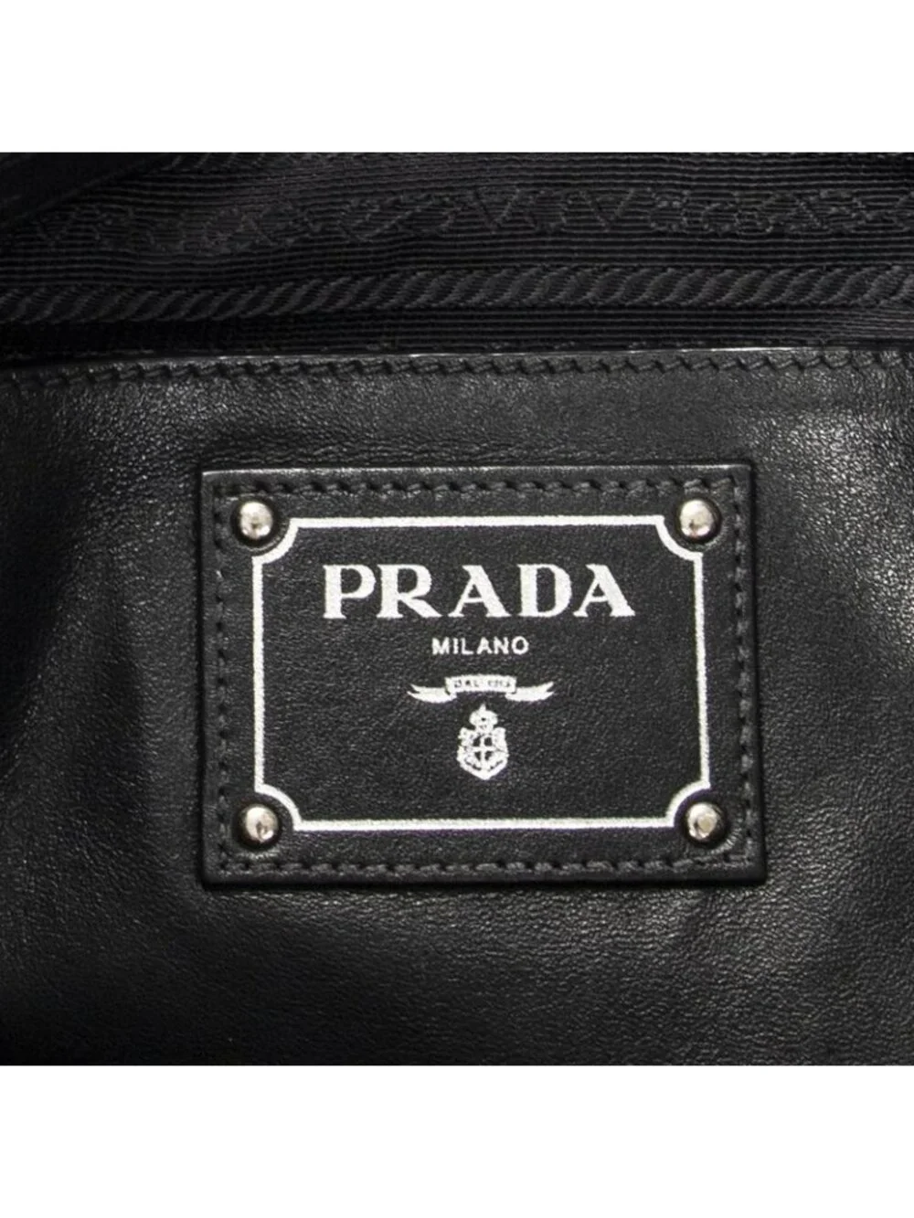 Prada Vertical Black Calfskin Leather Messenger Bag - Picture 10 of 10